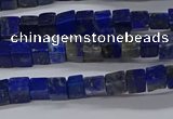 CCU315 15.5 inches 4*4mm cube lapis lazuli beads wholesale