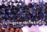 CCU401 15.5 inches 8*10mm - 14*16mm cube smoky quartz beads