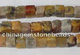 CCU42 15.5 inches 6*6mm cube agate gemstone beads wholesale