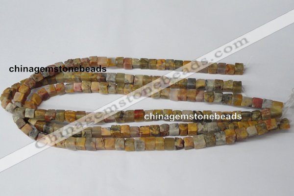 CCU42 15.5 inches 6*6mm cube agate gemstone beads wholesale