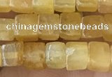 CCU451 15.5 inches 4*4mm cube yellow aventurine beads wholesale