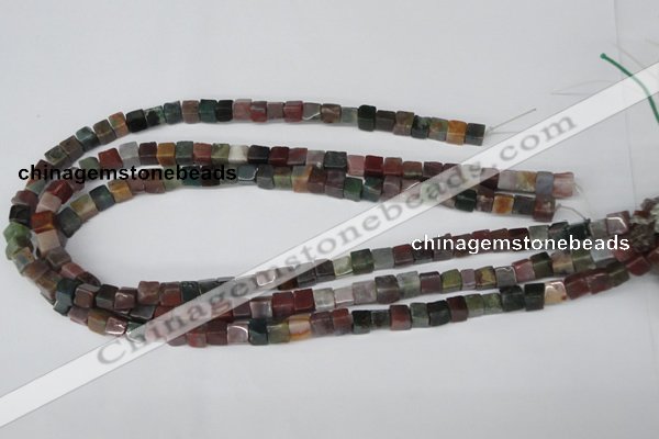 CCU46 15.5 inches 6*6mm cube Indian agate beads wholesale