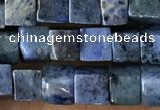 CCU462 15.5 inches 4*4mm cube blue dumortierite beads wholesale