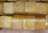 CCU481 15.5 inches 6*6mm cube yellow aventurine beads wholesale