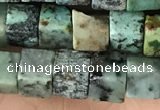 CCU487 15.5 inches 6*6mm cube African turquoise beads wholesale