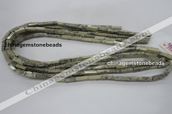 CCU509 15.5 inches 4*13mm cuboid artistic jasper beads wholesale