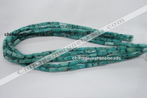 CCU510 15.5 inches 4*13mm cuboid sesame jasper beads wholesale