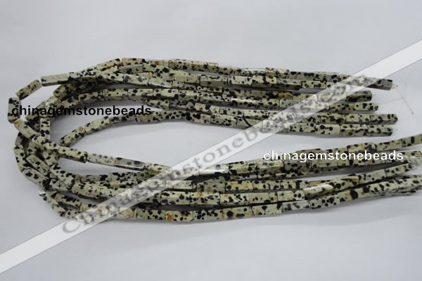 CCU511 15.5 inches 4*13mm cuboid dalmatian jasper beads wholesale