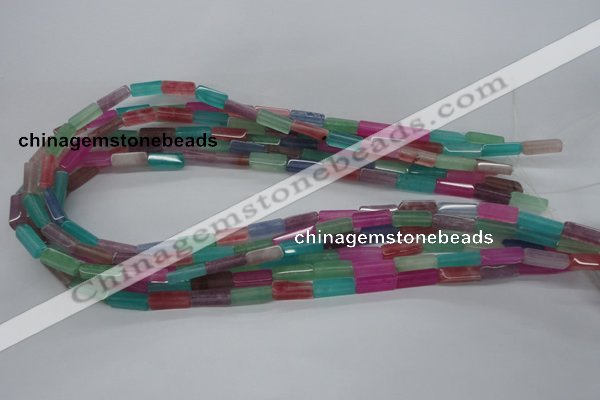 CCU515 15.5 inches 4*13mm cuboid mixed quartz beads wholesale