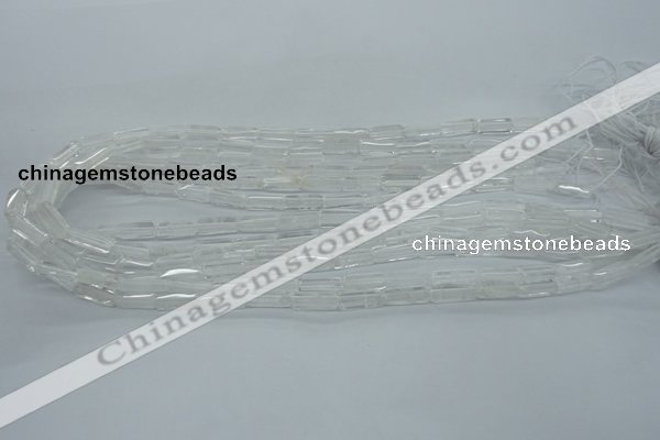 CCU516 15.5 inches 4*13mm cuboid white crystal beads wholesale