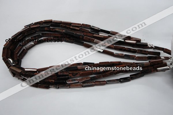 CCU523 15.5 inches 4*13mm cuboid mahogany obsidian beads wholesale