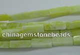 CCU524 15.5 inches 4*13mm cuboid lemon jade beads wholesale