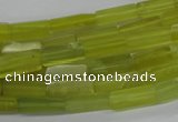 CCU525 15.5 inches 4*13mm cuboid olive jade beads wholesale