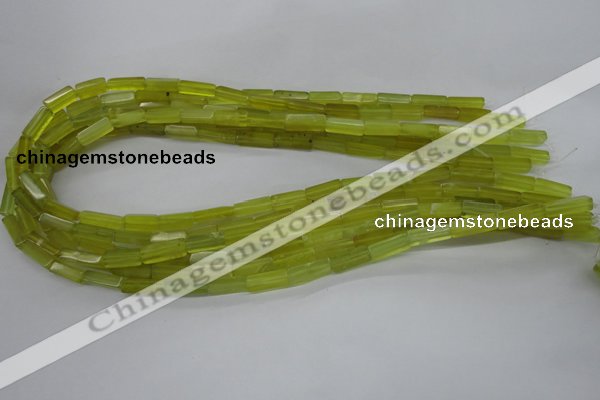 CCU525 15.5 inches 4*13mm cuboid olive jade beads wholesale