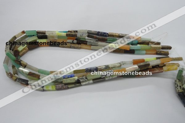 CCU526 15.5 inches 4*13mm cuboid mixed gemstone beads wholesale