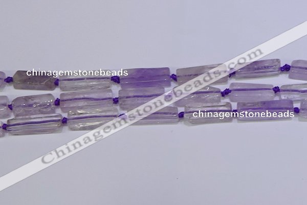 CCU601 15.5 inches 8*20mm - 10*30mm cuboid amethyst beads