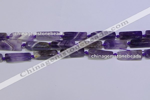 CCU602 15.5 inches 8*20mm - 10*30mm cuboid dogtooth amethyst beads