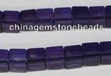 CCU61 15.5 inches 8*8mm cube synthetic amethyst beads wholesale