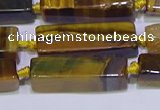 CCU618 15.5 inches 8*20mm - 10*30mm cuboid yellow tiger eye beads