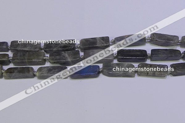 CCU619 15.5 inches 8*20mm - 10*30mm cuboid labradorite beads