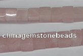 CCU63 15.5 inches 8*8mm cube rose quartz beads wholesale