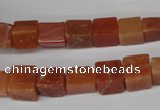 CCU68 15.5 inches 8*8mm cube red aventurine beads wholesale