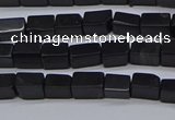 CCU700 15.5 inches 4*6mm cuboid black stone beads wholesale