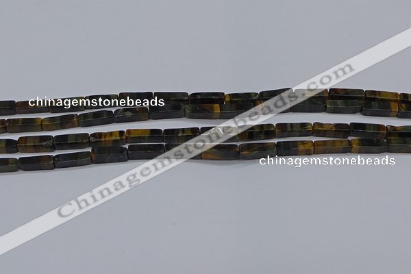 CCU720 15.5 inches 4*13mm cuboid blue tiger eye beads wholesale