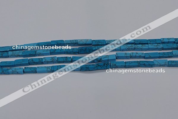 CCU725 15.5 inches 4*13mm cuboid imitation turquoise beads wholesale