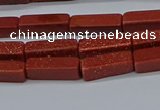 CCU727 15.5 inches 4*13mm cuboid goldstone beads wholesale