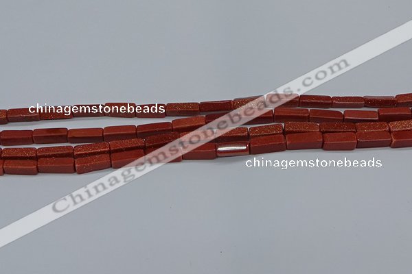 CCU727 15.5 inches 4*13mm cuboid goldstone beads wholesale