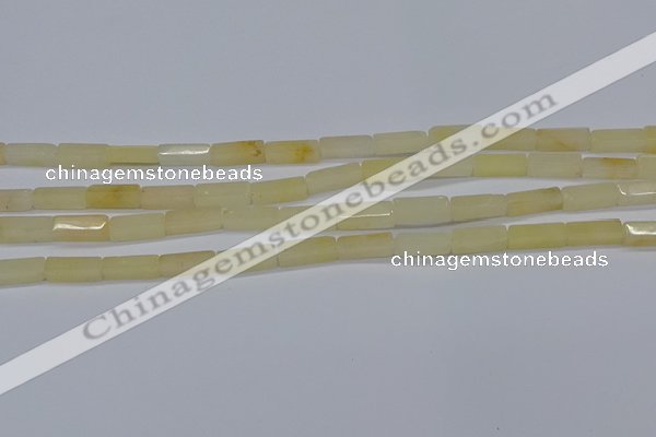 CCU730 15.5 inches 4*13mm cuboid yellow jade beads wholesale