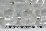 CCU750 15 inches 8*8mm faceted cube white crystal beads