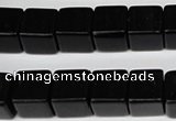 CCU82 15.5 inches 12*12mm cube black agate beads wholesale