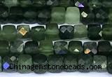 CCU893 15 inches 4mm faceted cube jade beads