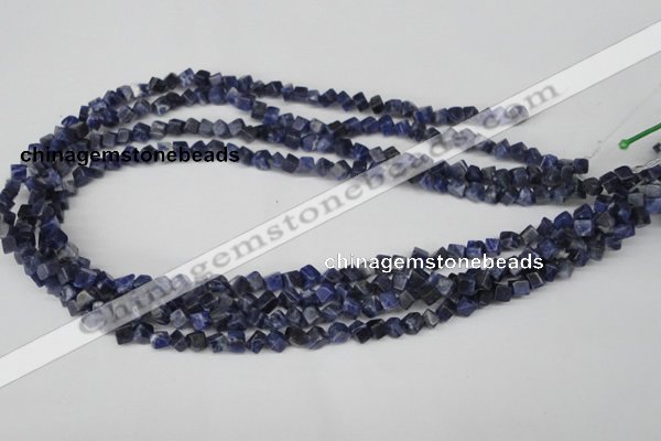 CCU90 15.5 inches 4*4mm cube sodalite gemstone beads wholesale