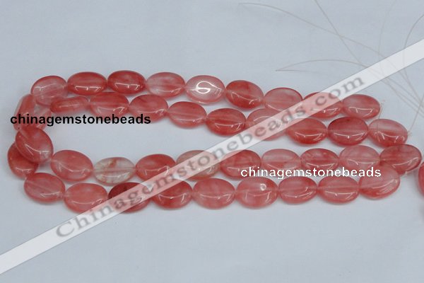 CCY158 15.5 inches 15*20mm oval cherry quartz beads wholesale