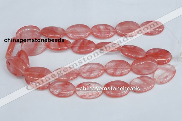 CCY159 15.5 inches 20*30mm oval cherry quartz beads wholesale