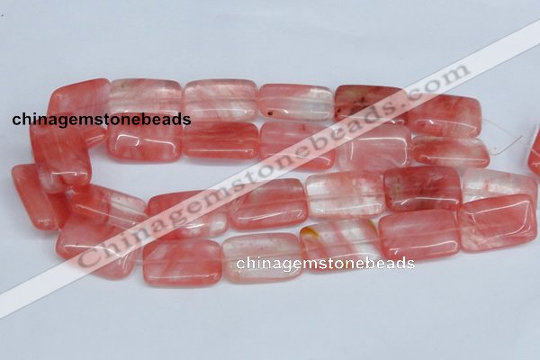 CCY162 15.5 inches 20*30mm rectangle cherry quartz beads wholesale