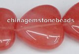 CCY164 15.5 inches 30*30mm heart cherry quartz beads wholesale