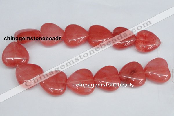 CCY164 15.5 inches 30*30mm heart cherry quartz beads wholesale