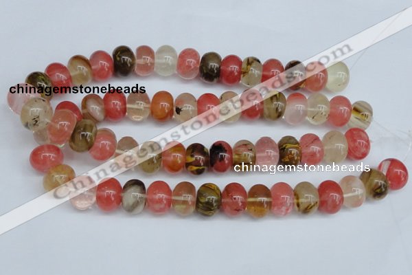 CCY203 15.5 inches 13*18mm rondelle volcano cherry quartz beads