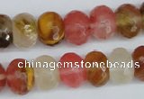 CCY208 15.5 inches 12*16mm faceted rondelle volcano cherry quartz beads