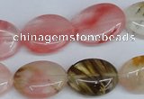 CCY218 15.5 inches 15*20mm oval volcano cherry quartz beads