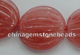 CCY54 15.5 inches 30mm flat round cherry quartz beads wholesale