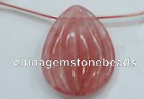 CCY57 30*40mm top-drilled teardrop cherry quartz beads wholesale