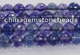 CCY601 15.5 inches 6mm faceted round blue cherry quartz beads