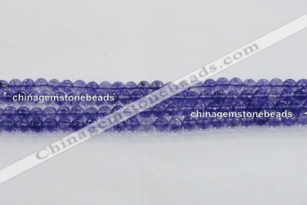 CCY602 15.5 inches 8mm faceted round blue cherry quartz beads