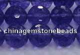 CCY607 15.5 inches 18mm faceted round blue cherry quartz beads