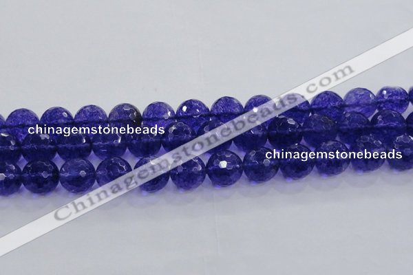 CCY608 15.5 inches 20mm faceted round blue cherry quartz beads